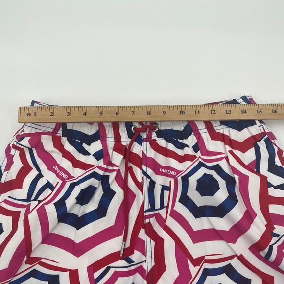 LANDS' END Swim Shorts Size M Inner Lining Pockets 5.5 Inch Inseam Board Trunks - Picture 6 of 7